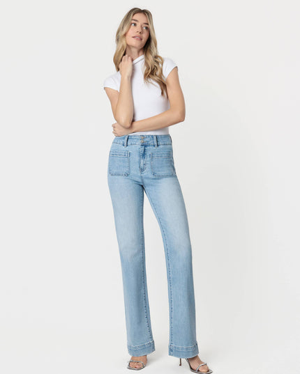 90'S VINTAGE SUPER HIGH RISE FLARE JEANS F5655