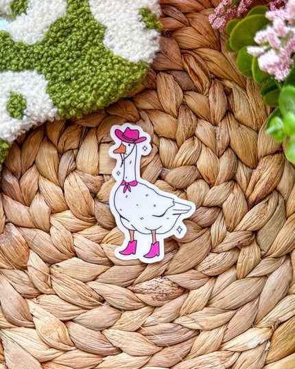 Cowboy Goose Sticker