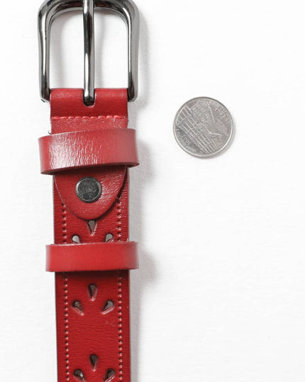 Leather Belt with Petal Design 🌟 – Available in 5 Colors