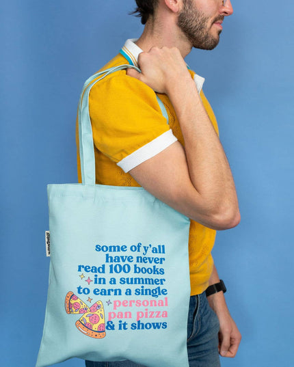 Personal Pan Pizza Summer Reading 90s Kid Nostalgia Tote Bag