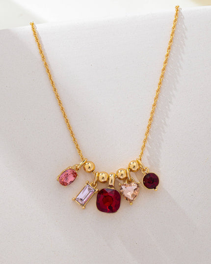 Multicolor Crystal Cluster Charm Pendant Necklace | 80N93296