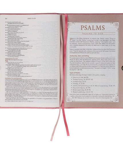 NLT, The Spiritual Growth Bible Faux Leather, Pink