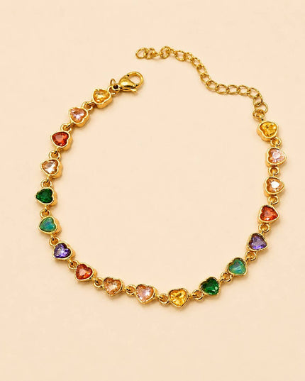 18K STAINLESS STEEL RAINBOW CRYSTAL BRACELET | 40B5264