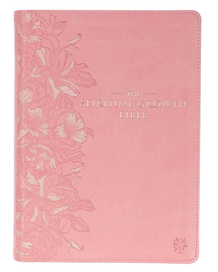 NLT, The Spiritual Growth Bible Faux Leather, Pink