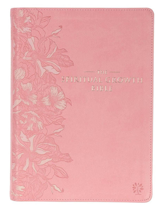 NLT, The Spiritual Growth Bible Faux Leather, Pink