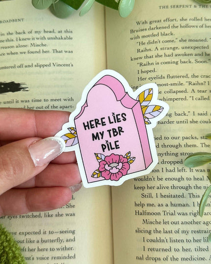 Here Lies my TBR Pile Sticker
