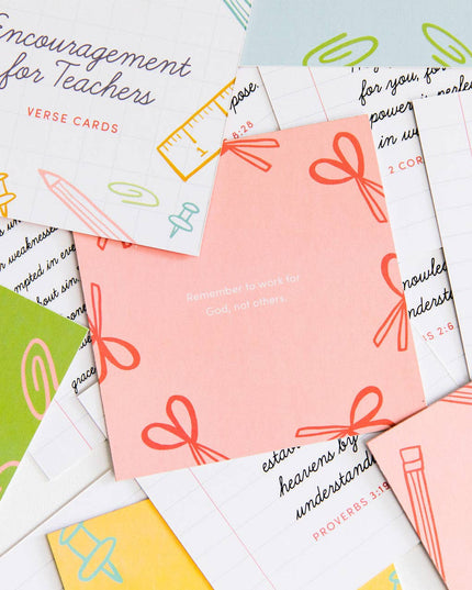 Encouragement for Teachers Verse Cards