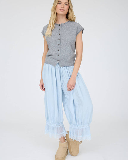 RAW EDGE SLEEVELESS LIGHTWEIGHT CARDIGAN