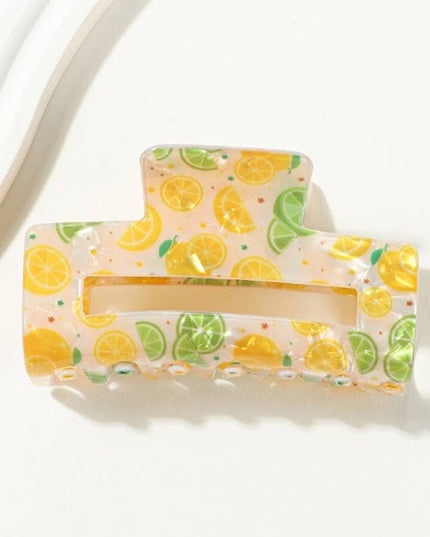 LARGE PVC FRUIT STRAWBERRY LEMON HAIR CLAW CLIPS | 40H944