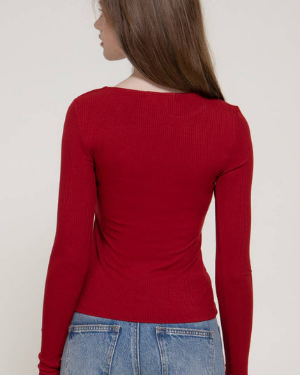 Long Sleeve Round Neck Double Layer Tee