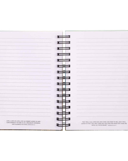 Be Strong and Courageous Large Wirebound Journal with Elasti