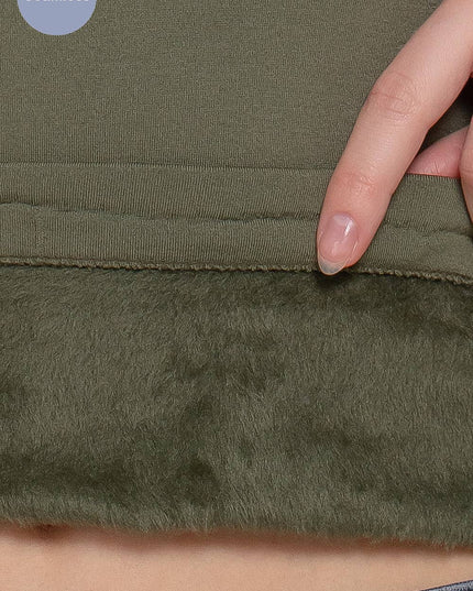 Long Sleeve Crew Neck Inner Fur Seamless Top
