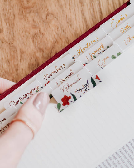 Rust Floral Bible Tabs