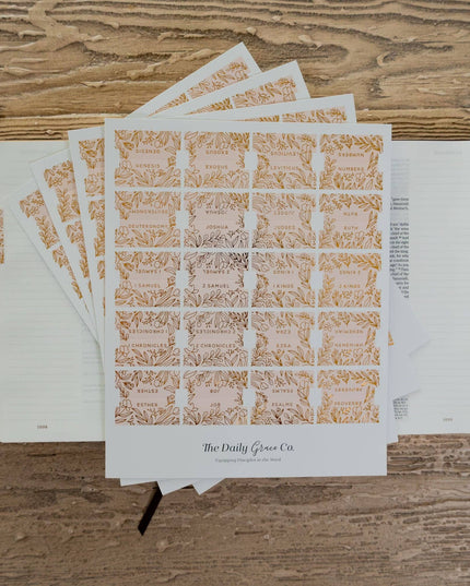 Gold Foil Bible Tabs - Carnation