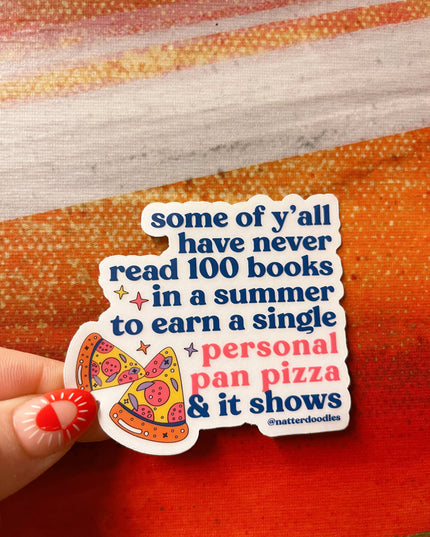 Personal Pan Pizza Viral Sticker – Bookworm Nostalgia, 90s