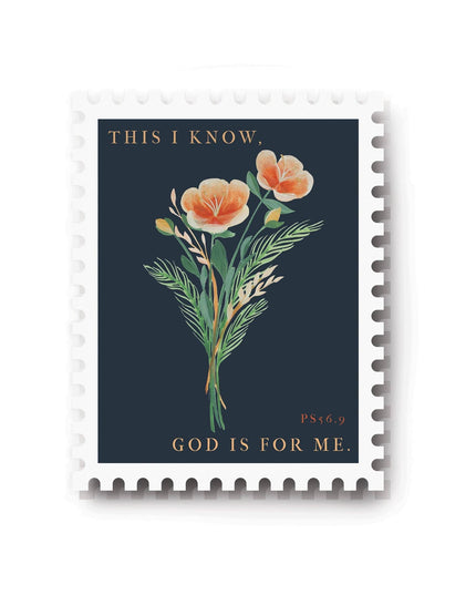 Sticker: Psalm 56:9 Stamp