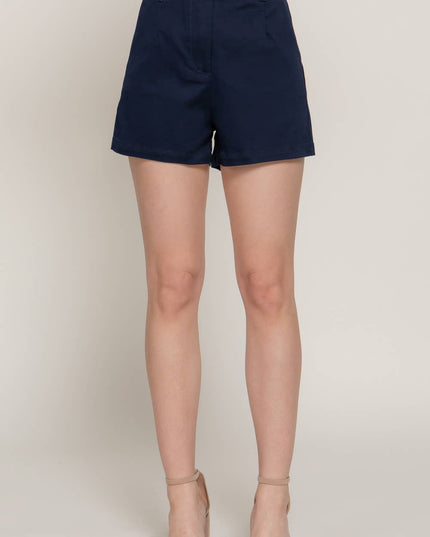 High Waist Side Pocket Stretch Shorts
