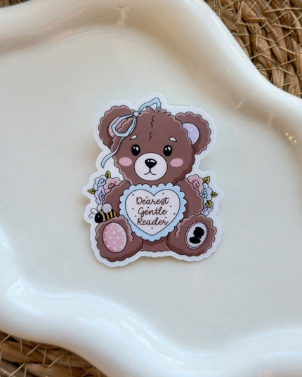 Dearest Gentle Reader Bear Sticker