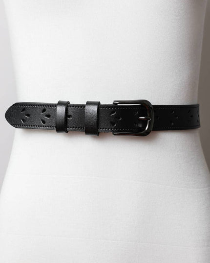 Leather Belt with Petal Design 🌟 – Available in 5 Colors