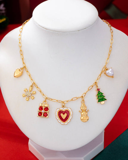 CHARM NECKLACE-Christmas Heart Tree Snowflake | 80N93298