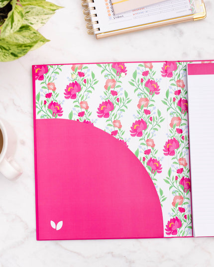 Peony Blooms Padfolio