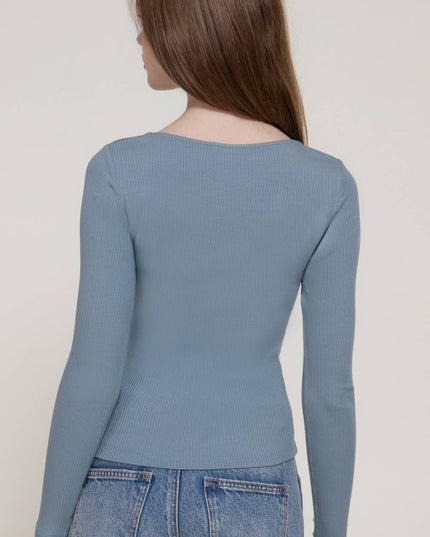 Long Sleeve Round Neck Double Layer Tee