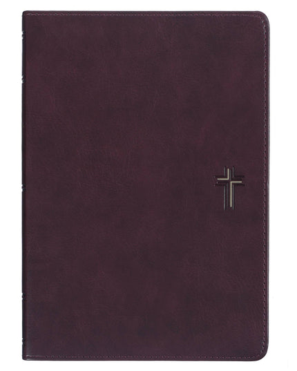 Devotional Bible NLT for Men Faux Leather Walnut Brown Cross