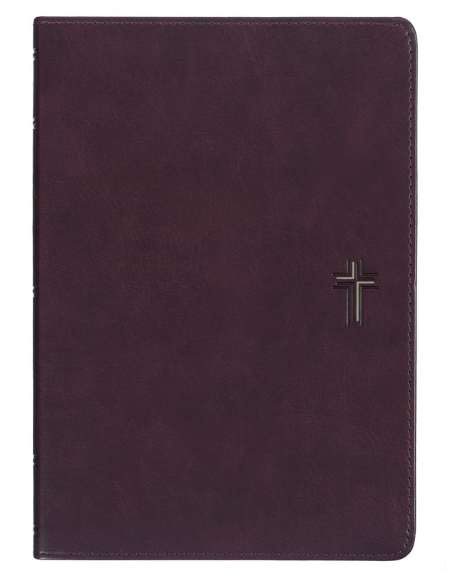 Devotional Bible NLT for Men Faux Leather Walnut Brown Cross