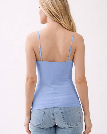 JC57552 - DOUBLE LAYER AT FY & BK V NECK CAMI TOP