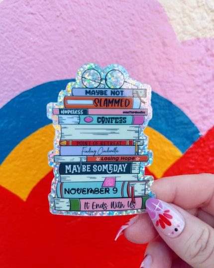Colleen Hoover Book Stack Sticker – It Ends With Us