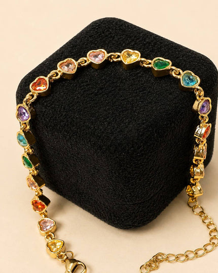 18K STAINLESS STEEL RAINBOW CRYSTAL BRACELET | 40B5264