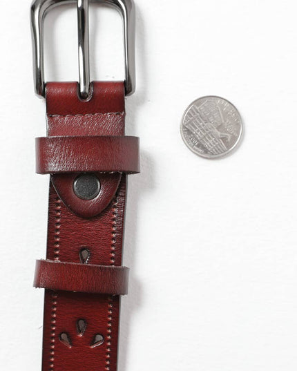 Leather Belt with Petal Design 🌟 – Available in 5 Colors