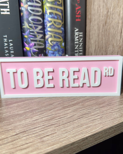 To Be Read Street Sign | Bookshelf Decor