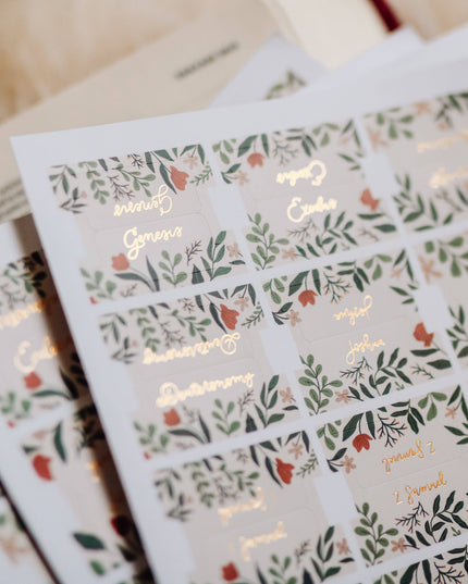 Rust Floral Bible Tabs