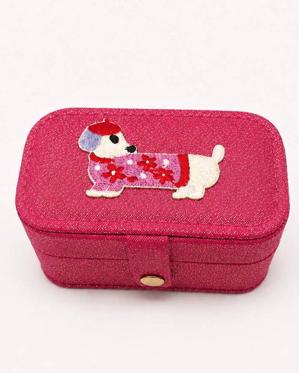 Doggy Dachshund Travel Jewelry Organizer Box Case | 40P653