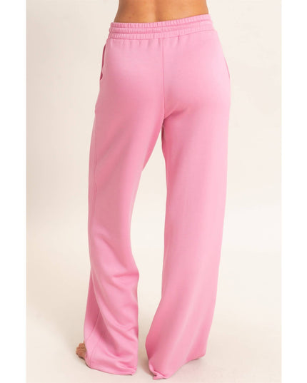 Elastic Waist Straight Leg Pants