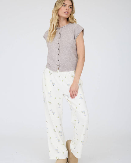 RAW EDGE SLEEVELESS LIGHTWEIGHT CARDIGAN