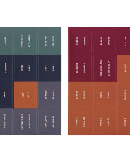 Bible Indexing Tabs Multi-Color Coded
