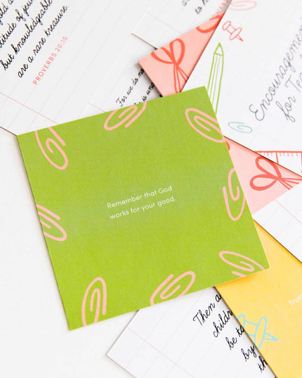 Encouragement for Teachers Verse Cards