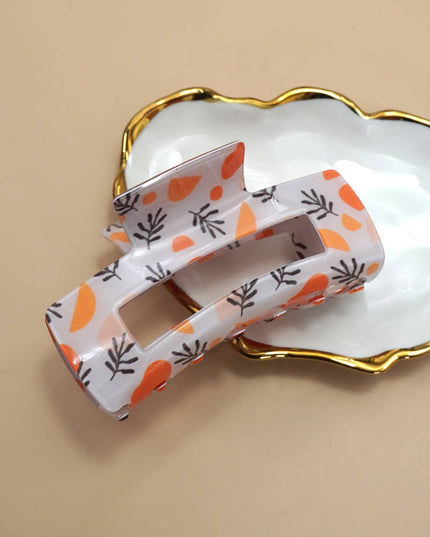Large Fall Leaf Pattern Hair Claw Clips | 40H995