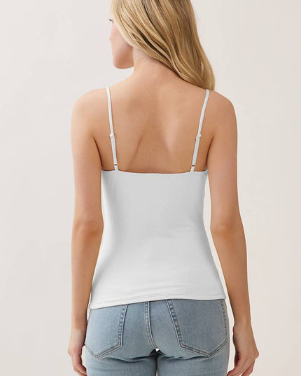 JC57552 - DOUBLE LAYER AT FY & BK V NECK CAMI TOP