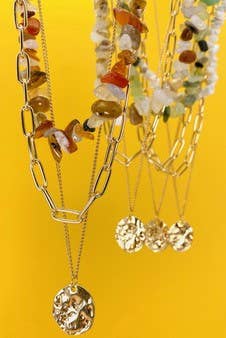NATURAL STONE LAYER NECKLACE | 25N370