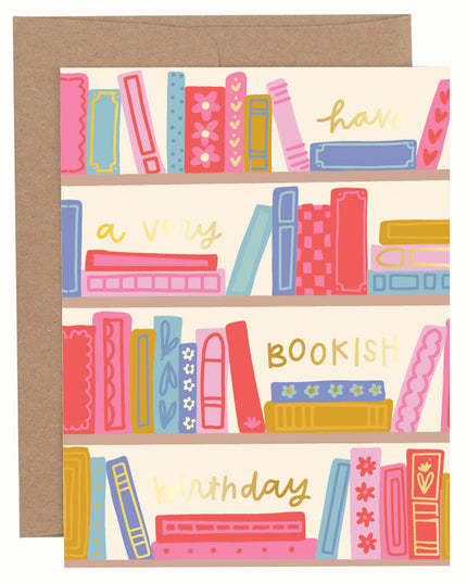 Bookish Birthday Greeting Card