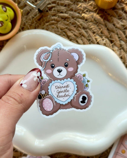 Dearest Gentle Reader Bear Sticker