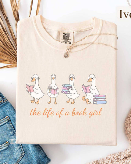 Life Of A Book Girl Comfort Colors Shirt, Goose Sweater