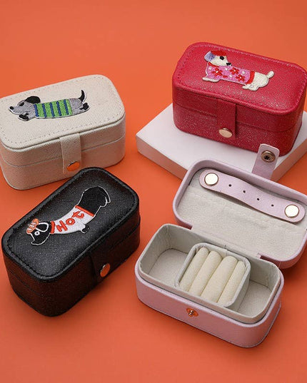 Doggy Dachshund Travel Jewelry Organizer Box Case | 40P653