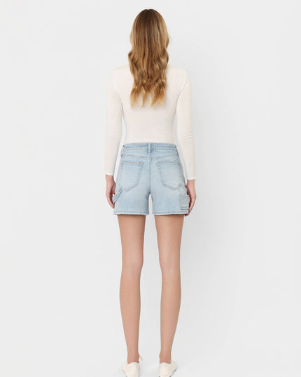 HIGH RISE LIGHT WASH CARPENTER SHORTS LV2295
