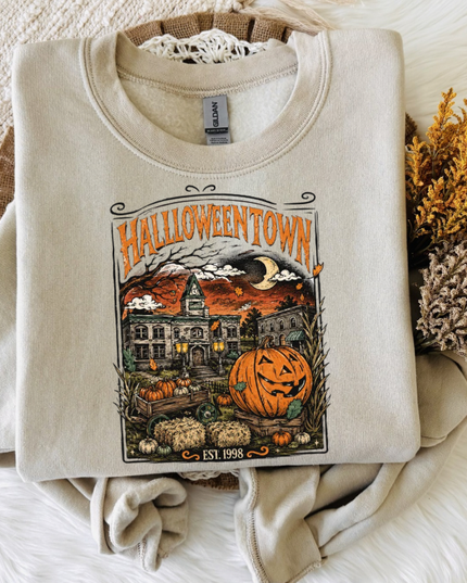 Vintage Halloweentown fall graphic tshirt or crewneck