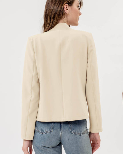 NOTCH COLLAR LONG SLEEVE BLAZER