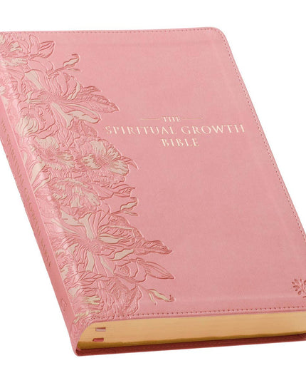NLT, The Spiritual Growth Bible Faux Leather, Pink